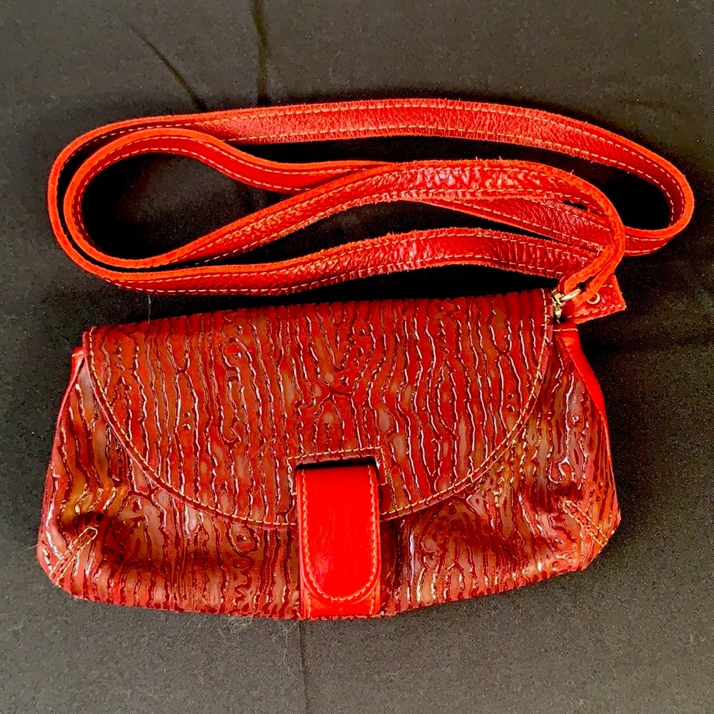 Leather Embossed Clutch/Wallet/Crossbody